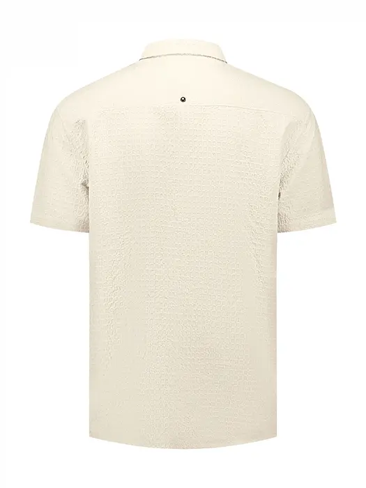 No Excess Памучна риза с къс ръкав | Пустиня | 2