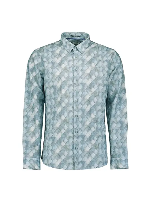 No Excess  Риза от лен с принт 