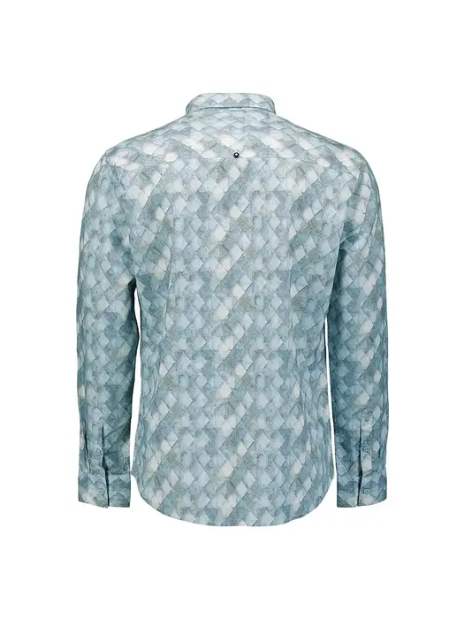 No Excess  Риза от лен с принт  | 2