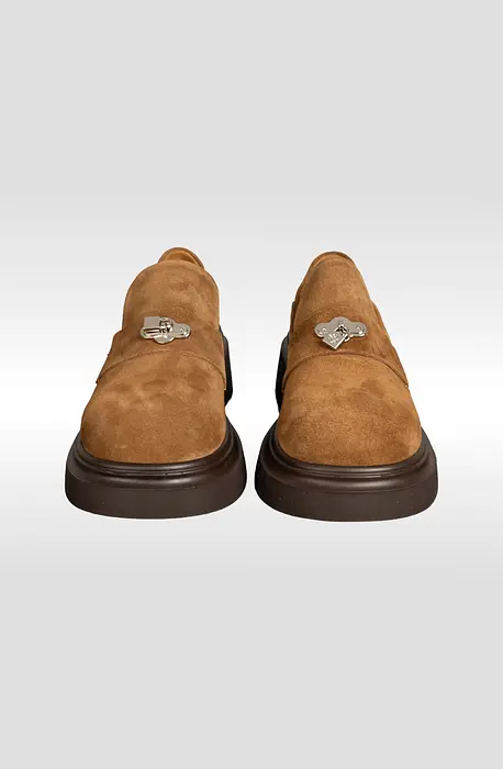 NAVVI Кафяви велурени обувки | 2