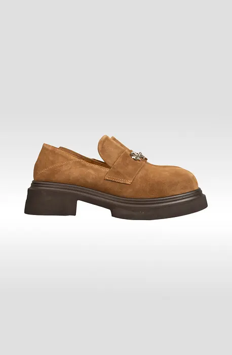 NAVVI Кафяви велурени обувки