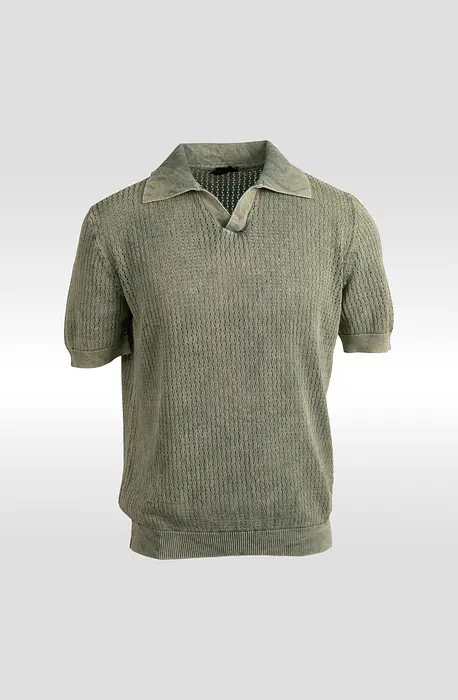 Rezvaya Тениска тънко плетиво в зелено