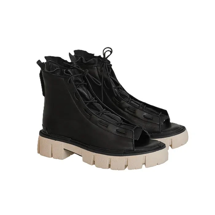 NAVVI Сандали - черна напа | 2