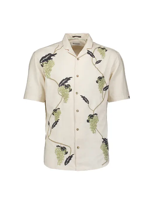 No Excess Бродирана риза с къс ръкав