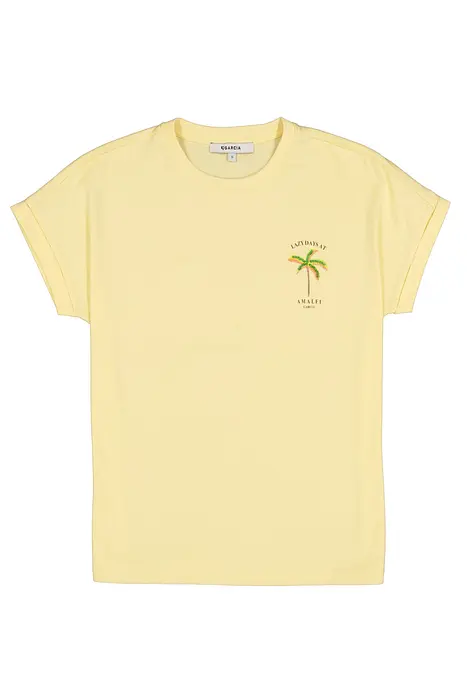 Garcia Жълта тениска с щампа