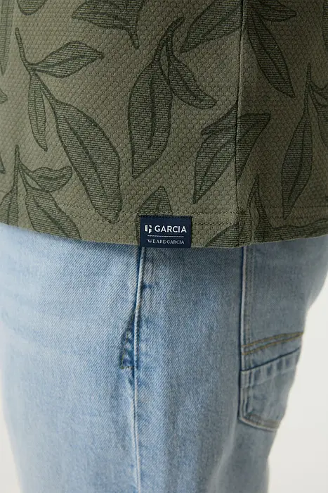 Garcia Зелена тениска с флорален принт | 2