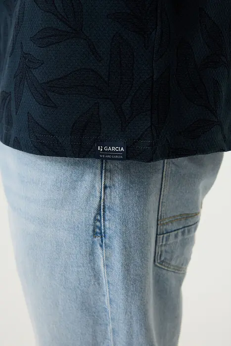 Garcia Памучна тениска с флоралент принт | 2