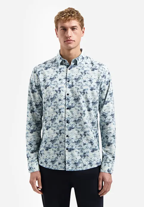 No Excess Shirt Allover Printed Yarn Dyed Dobby