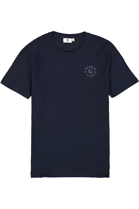 Garcia Синя тениска със стандартна кройка
