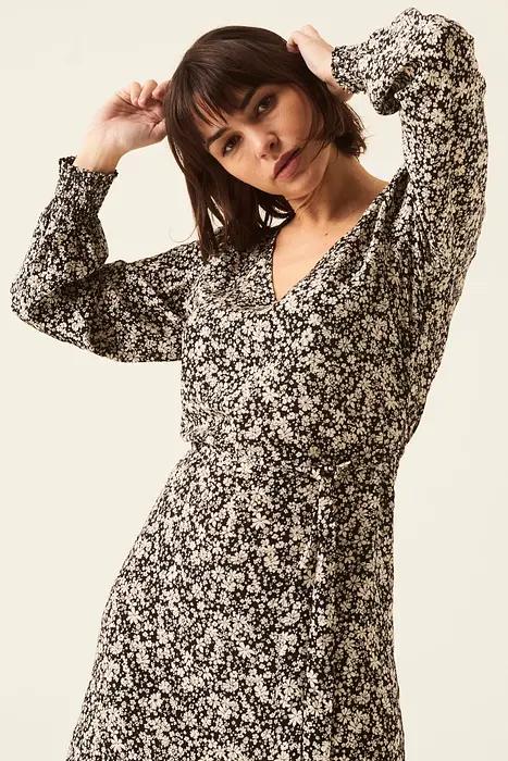 Garcia Черна рокля на цветя | 2