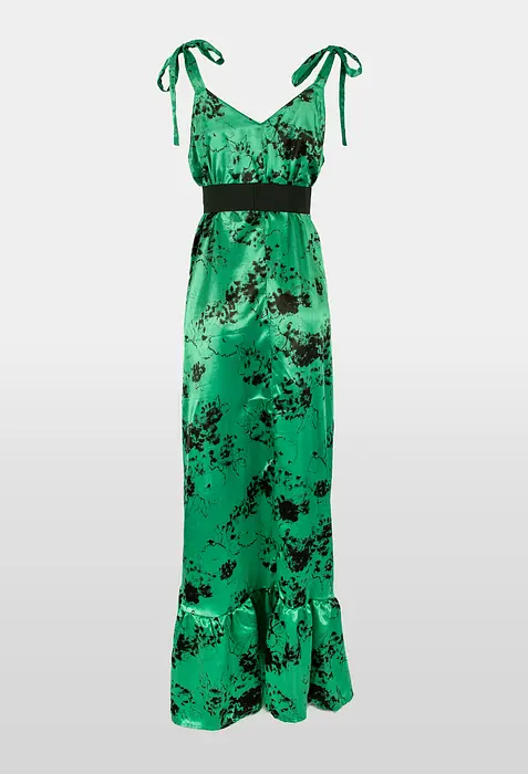 Rezvaya Дълга зелена рокля на пръски | 2