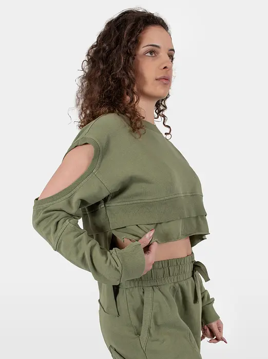 Rezvaya Зелена асиметрична блуза | 2