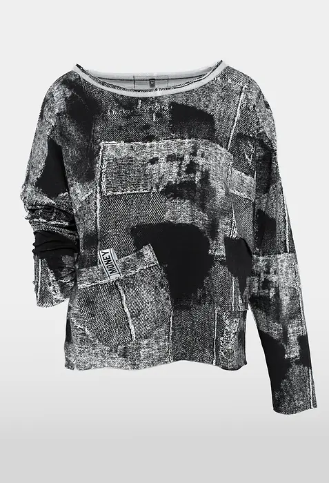 Rezvaya Черно бяла блуза