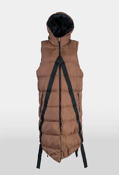 Rezvaya Дълъг кафяв елек | 2