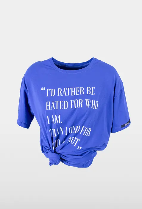 Rezvaya Тъмно синя тениска с надпис | 2