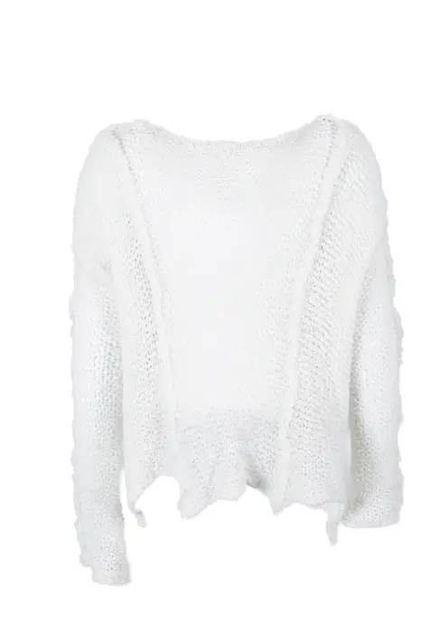 Rezvaya Дизайнерски вълнен пуловер с едра плетка  | 2