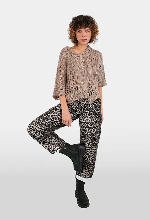 Rezvaya Дизайнерски къс пуловер с вълна