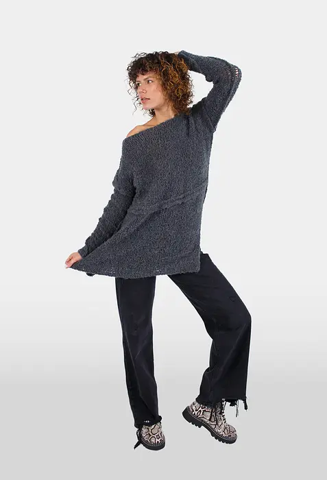 Rezvaya Вълнен пуловер с цепка | 2