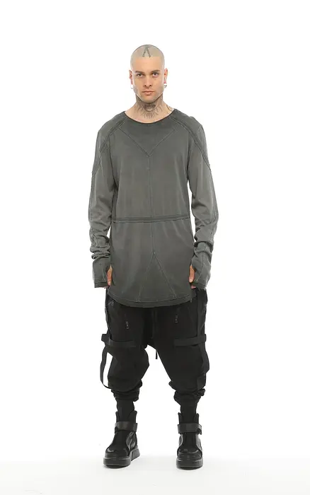 Rezvaya Мъжка сива блуза с ръкави