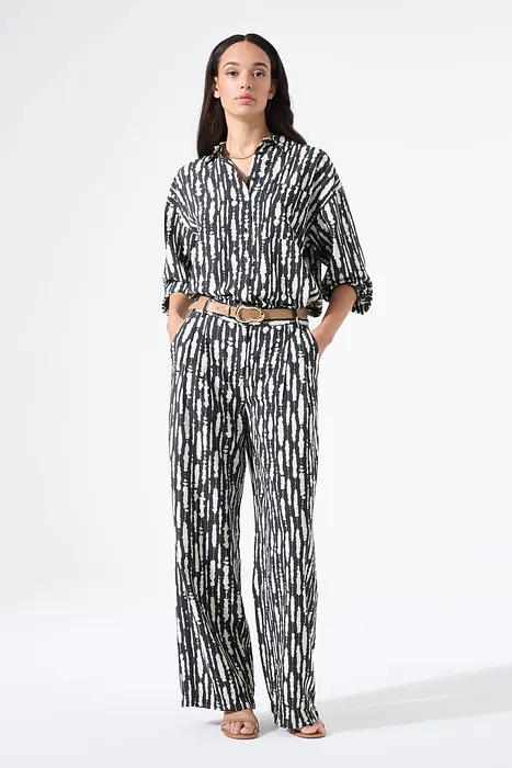 Garcia Черно-бяла риза | 2