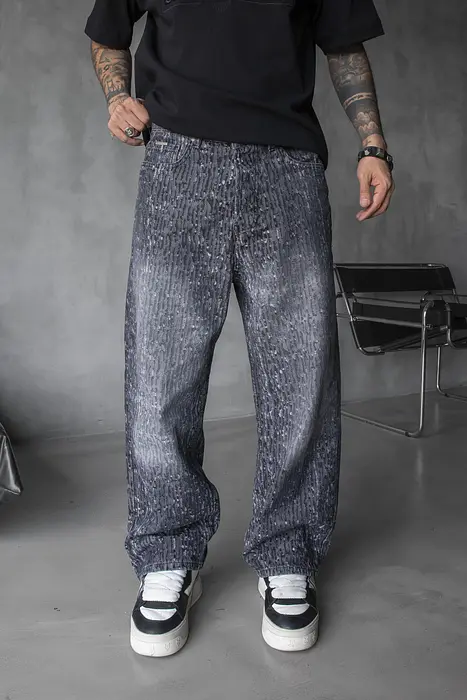 Black Island Широки сиви дънки