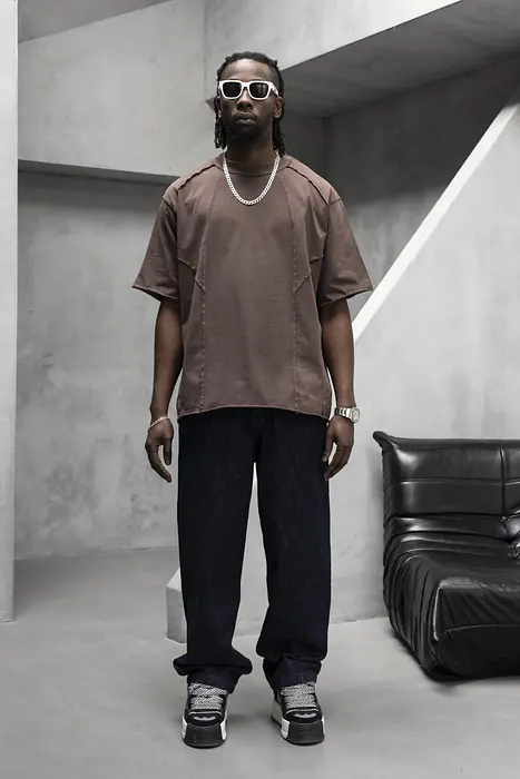 Black Island Oversized тениска- кафява | 2