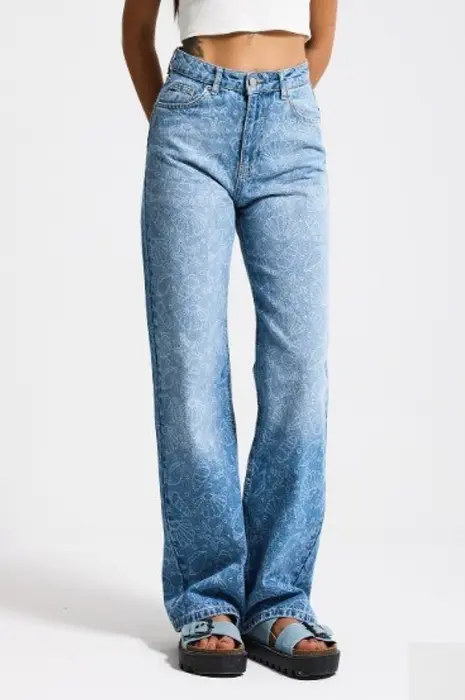 Rezvaya Ефектни памучни дънки - морско дъно