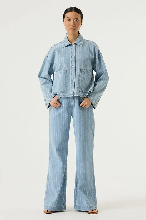 Garcia Сини дънки с широка кройка | 2