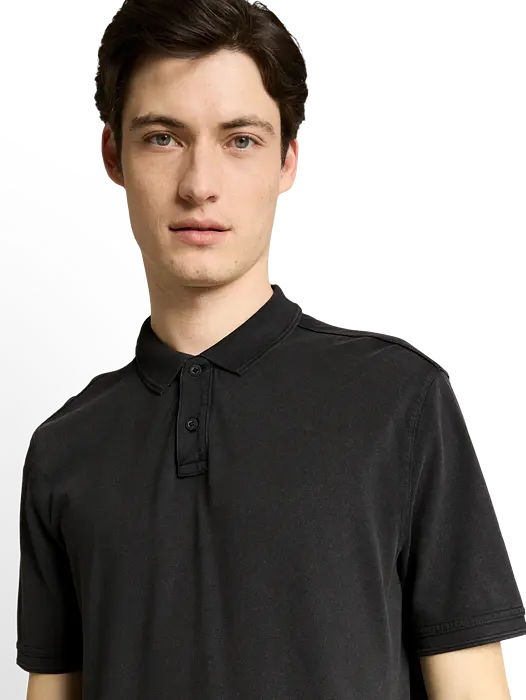 Tom Tailor Поло тениска | Черна | 2