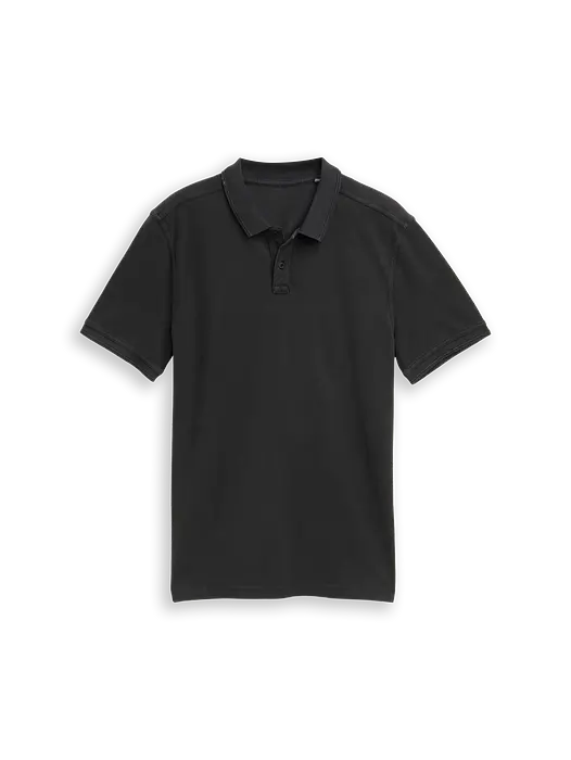 Tom Tailor Поло тениска | Черна