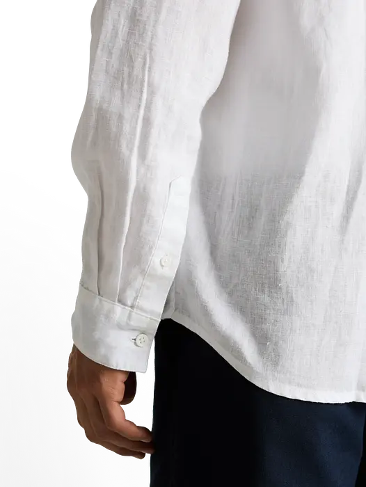 Tom Tailor Бяла ленена риза | 2