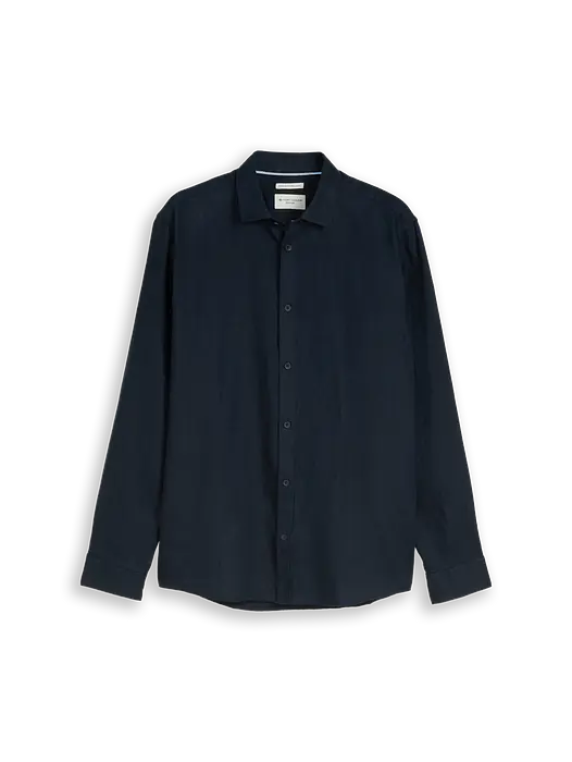 Tom Tailor Синя ленена риза