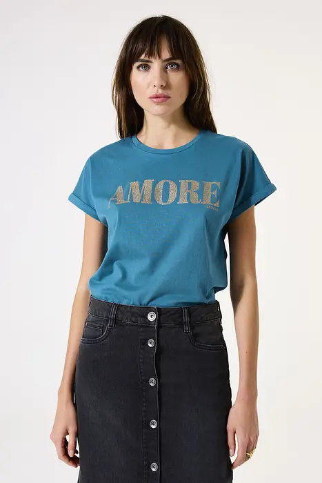 Garcia Синя тениска Amore