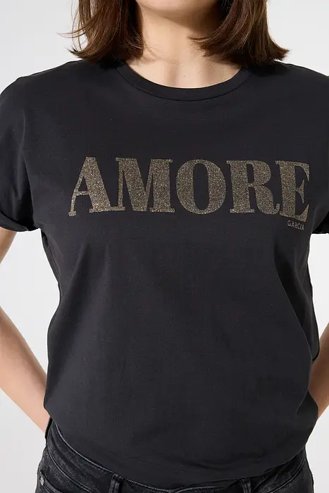 Garcia Черна тениска Amore | 2