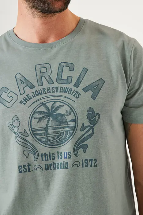 Garcia Памучна тениска с принт | 2